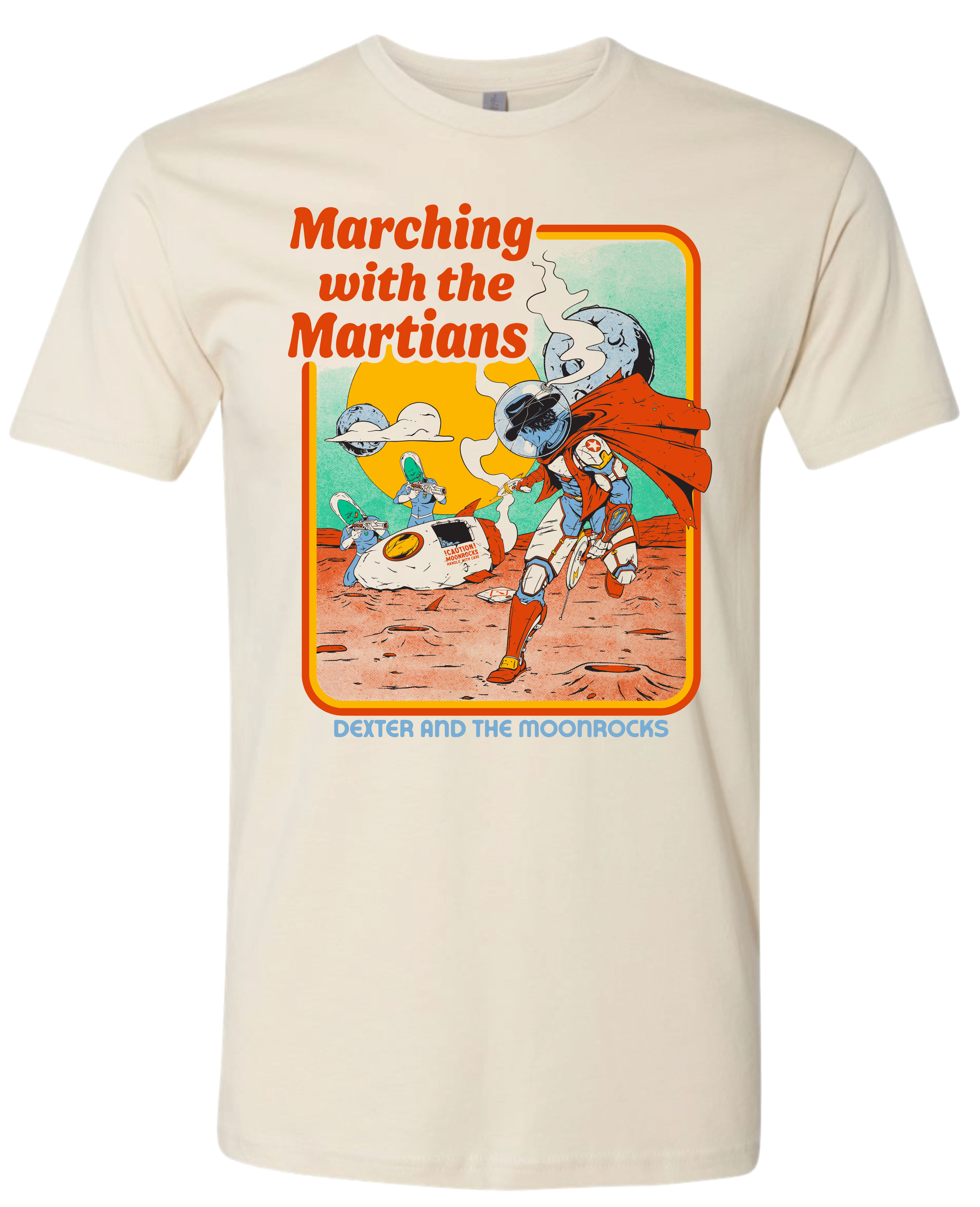 d*l様 1960s MARTÉ Rayon Shirt Marching W/ The Martians T-Shirt – Dexter and The Moonrocks
